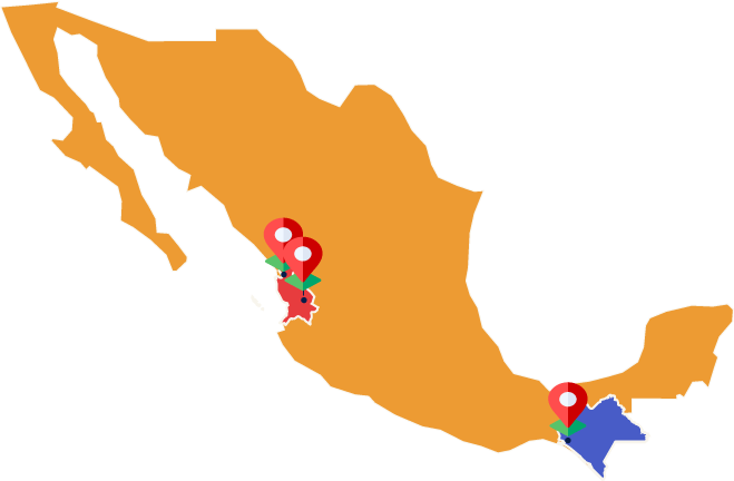 Mexifrutas - Ubicaciones México